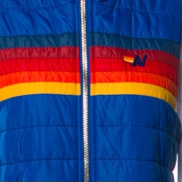 Aviator Nation  5 STRIPE VEST - SNORKEL BLUE unisex NWT - Picture 6 of 12